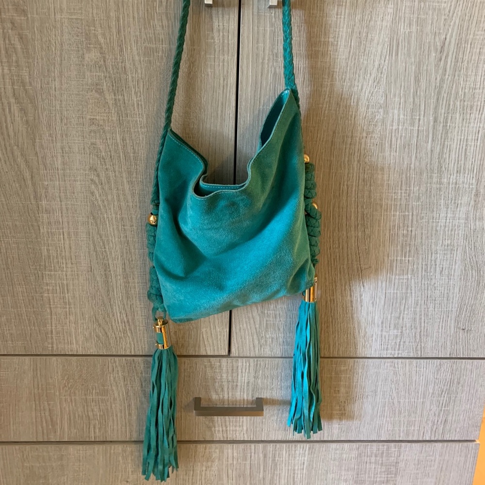 CC Skye Turquoise Suede Bag